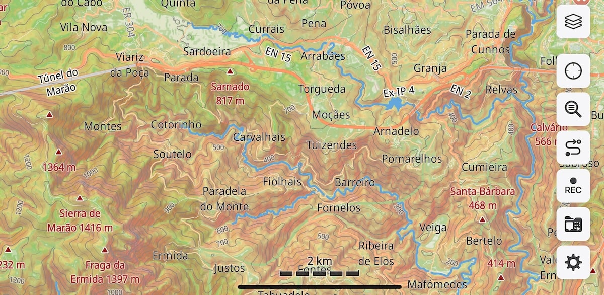 Mapas topográficos en Guru Maps