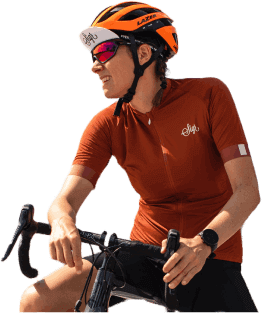 Cyclist recording a GPS track