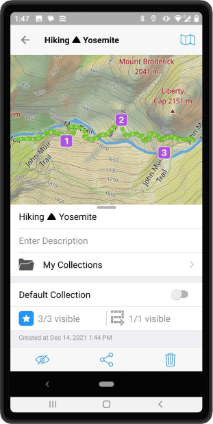 Guru Maps synchronized between iPhone and Android