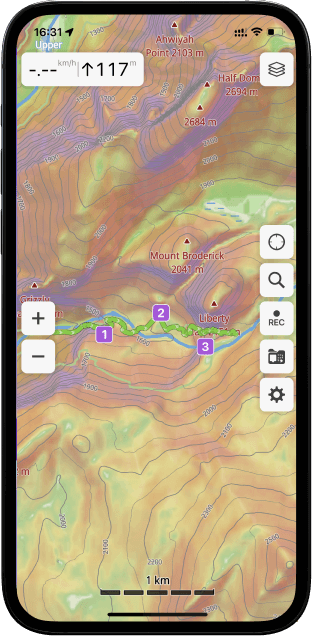 Guru Maps synchronized between iPhone and Android