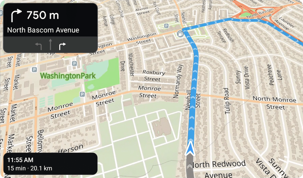 Android Auto com o Guru Maps